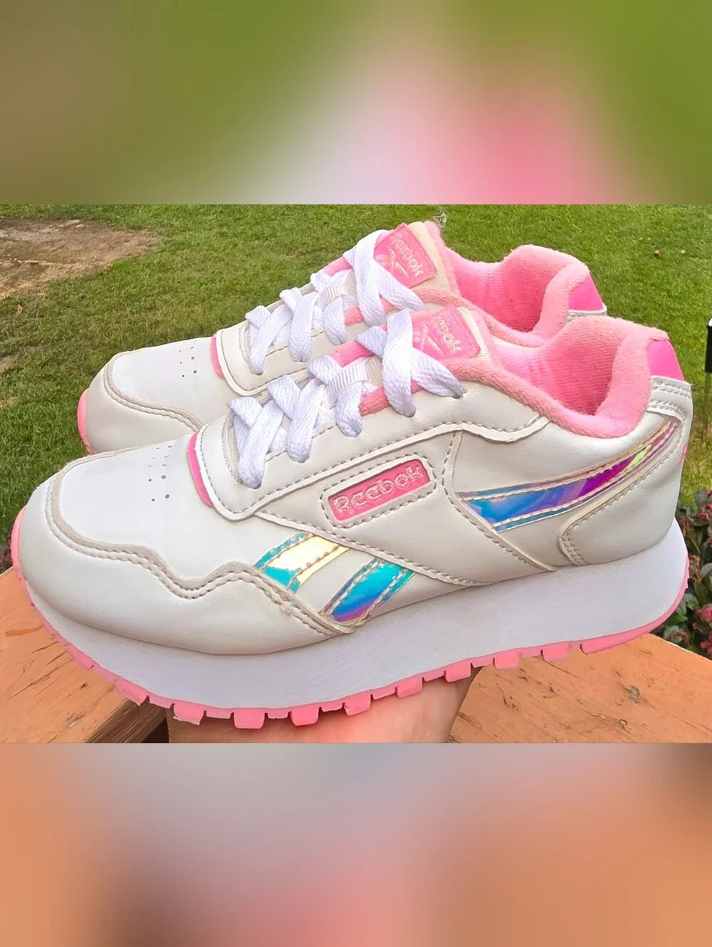 Sz 13 Toddler Girl's REEBOK CLASSIC White/Pink